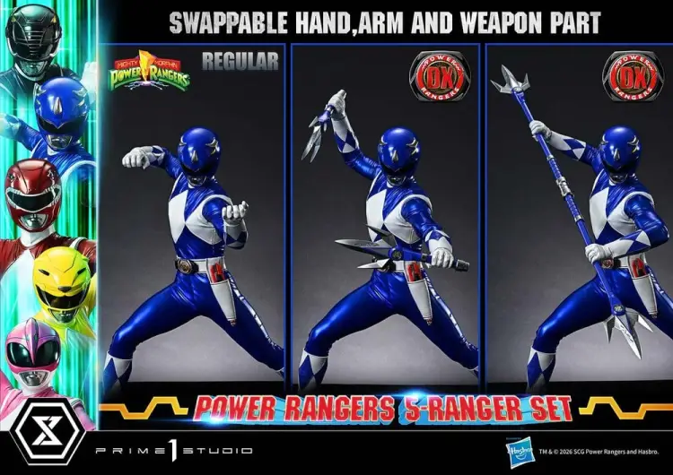 Prime 1 Studio Mighty Morphin Power Rangers - Zestaw 5 Figurek Premium Masterline Deluxe 1/4 62 cm