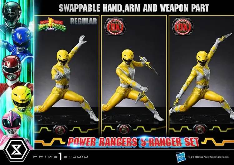 Prime 1 Studio Mighty Morphin Power Rangers - Zestaw 5 Figurek Premium Masterline Deluxe 1/4 62 cm