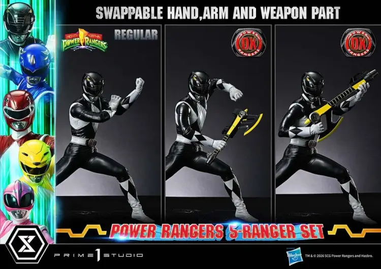 Prime 1 Studio Mighty Morphin Power Rangers - Zestaw 5 Figurek Premium Masterline Deluxe 1/4 62 cm