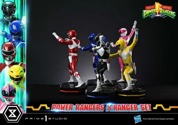 Prime 1 Studio Mighty Morphin Power Rangers - Zestaw 5 Figurek Premium Masterline Deluxe 1/4 62 cm