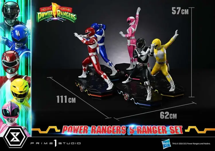 Prime 1 Studio Mighty Morphin Power Rangers Premium Masterline Figurki 5-Pack 1/4 57 cm