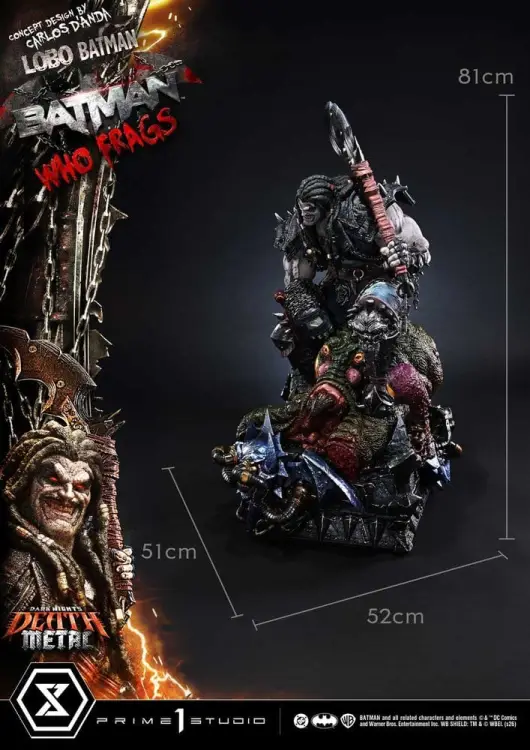 Prime 1 Studio Dark Nights: Death Metal - Lobo Batman - Museum Masterline Statue Deluxe Version 1/3 (81 cm)