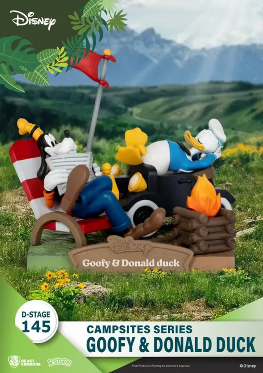 DISNEY - Goofy & Donald Duck - Diorama D-Stage Campsite Series 10cm