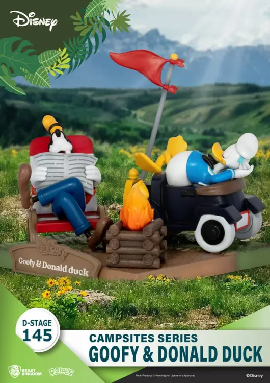 DISNEY - Goofy & Donald Duck - Diorama D-Stage Campsite Series 10cm