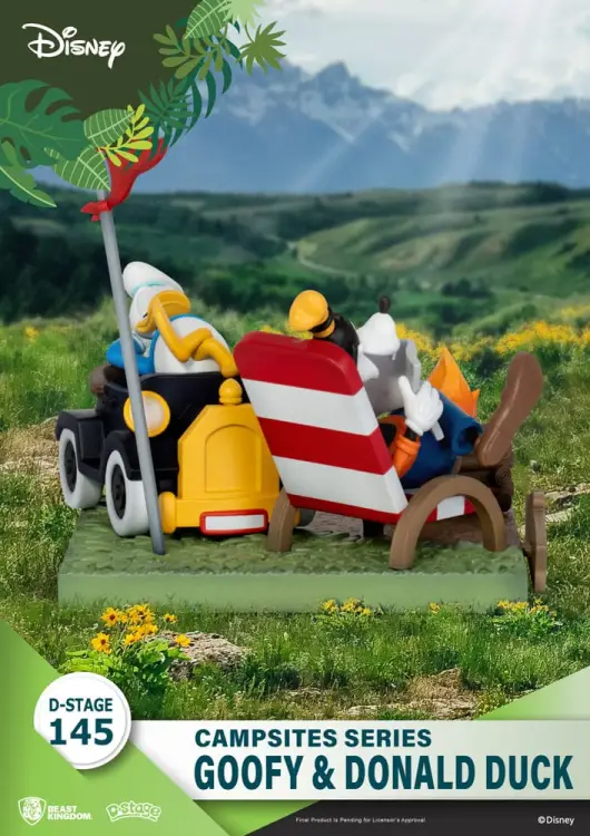 DISNEY - Goofy & Donald Duck - Diorama D-Stage Campsite Series 10cm