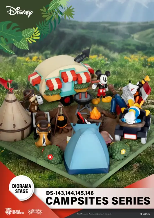 DISNEY - Goofy & Donald Duck - Diorama D-Stage Campsite Series 10cm