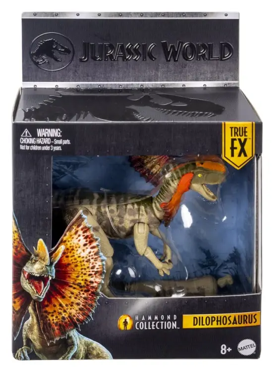 Mattel Jurassic World Rebirth Hammond Collection - Dilophosaurus - Figurka Akcji