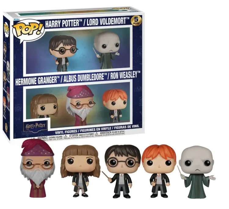 Funko POP! Harry Potter - Zestaw 5-pack: Harry Potter, Lord Voldemort, Albus Dumbledore, Hermiona Granger, Ron Weasley