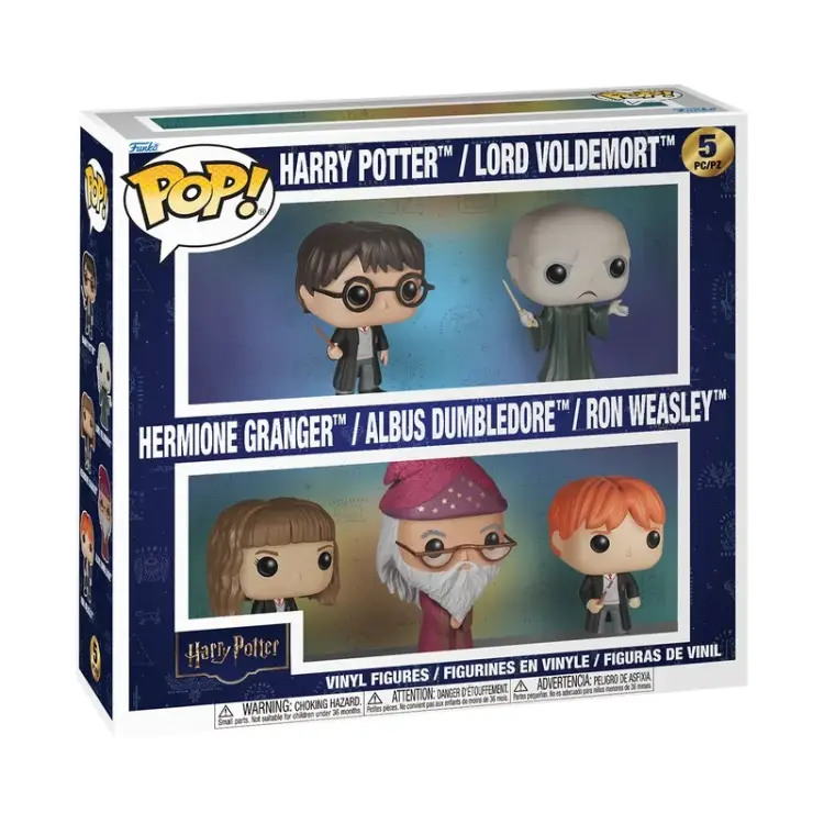 Funko POP! Harry Potter - Zestaw 5-pack: Harry Potter, Lord Voldemort, Albus Dumbledore, Hermiona Granger, Ron Weasley