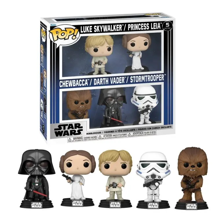 Funko POP! Star Wars - Zestaw 5-pack: Darth Vader, Luke Skywalker, Princess Leia, Chewbacca, Stormtrooper #5