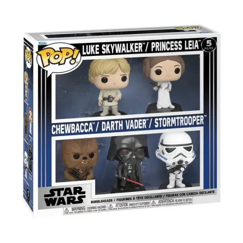 Funko POP! Star Wars - Zestaw 5-pack: Darth Vader, Luke Skywalker, Princess Leia, Chewbacca, Stormtrooper #5