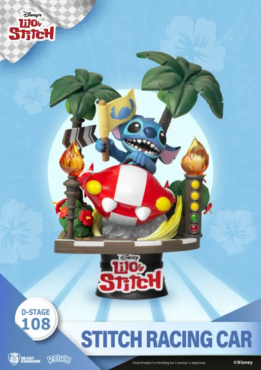 LILO & STITCH - Stitch Racing Car - Diorama D-Stage 14,6 cm