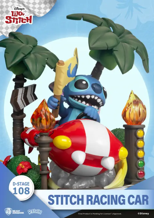 LILO & STITCH - Stitch Racing Car - Diorama D-Stage 14,6 cm