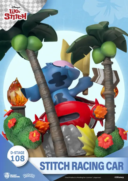 LILO & STITCH - Stitch Racing Car - Diorama D-Stage 14,6 cm
