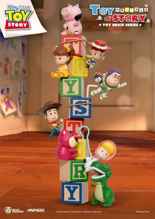 TOY STORY - Seria Toy Brick - Zestaw 8 mini figurek atakujących jajka 7 cm