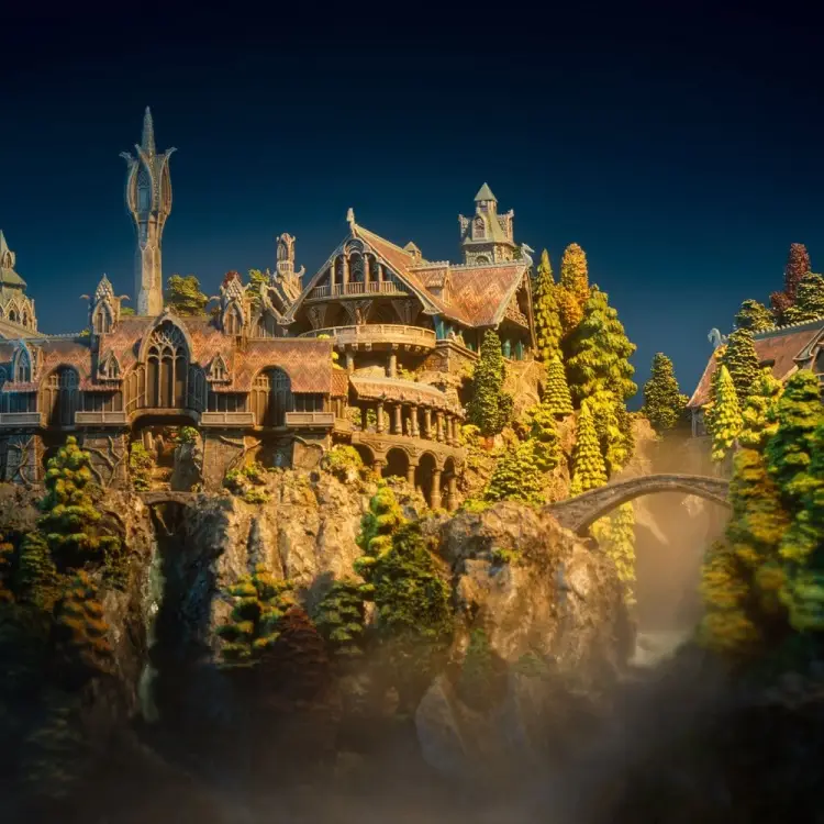 Weta Workshop Władca Pierścieni - Rivendell - Diorama Limitowana Edycja #1000