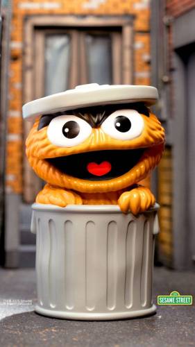 Super7 Sesame Street FUN! FUN! Vinyl Action Figure Oscar the Grouch 13 cm