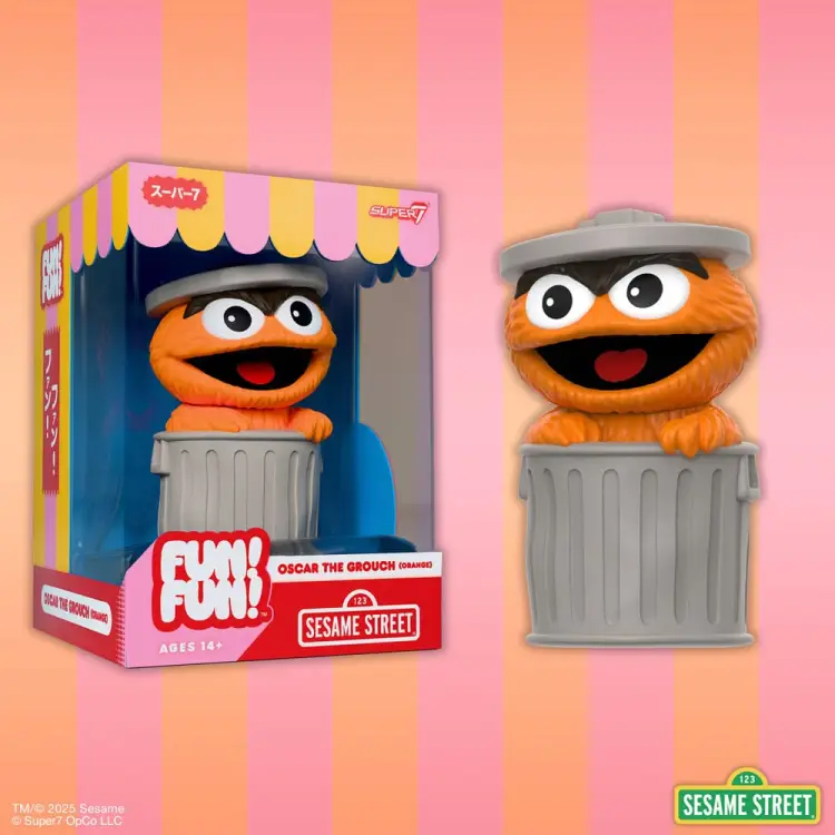 Super7 Sesame Street FUN! FUN! Vinyl Action Figure Oscar the Grouch 13 cm