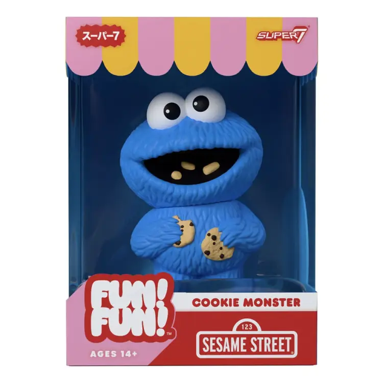 Super7 Sesame Street FUN! FUN! Vinyl Action Figure Cookie Monster 13 cm