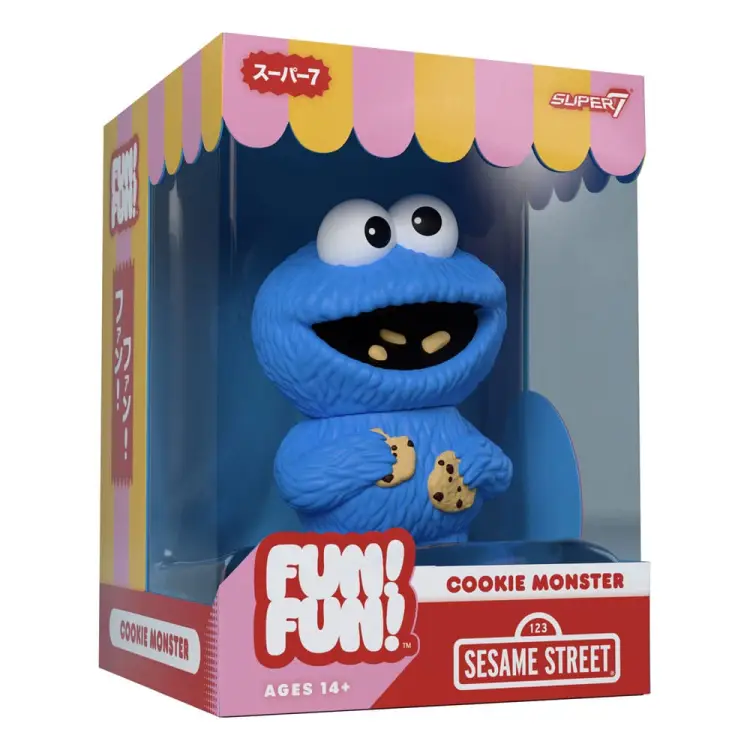 Super7 Sesame Street FUN! FUN! Vinyl Action Figure Cookie Monster 13 cm
