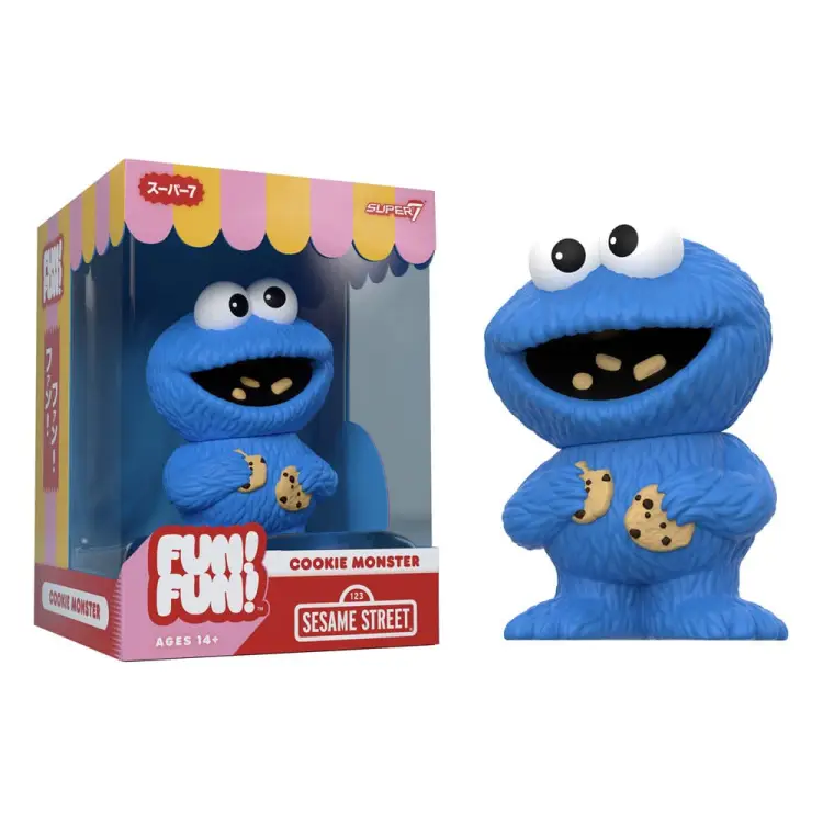 Super7 Sesame Street FUN! FUN! Vinyl Action Figure Cookie Monster 13 cm