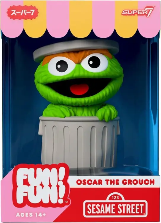 Super7 Sesame Street Fun! Fun! Soft Vinyl Figure Wave 01 - Oscar the Grouch 18 cm