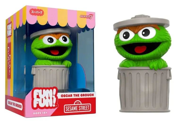 Super7 Sesame Street Fun! Fun! Soft Vinyl Figure Wave 01 - Oscar the Grouch 18 cm