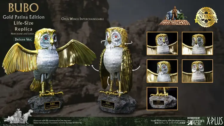 Star Ace Toys Clash of the Titans - Bubo - Statua Gold Patina Edition Deluxe Ver.
