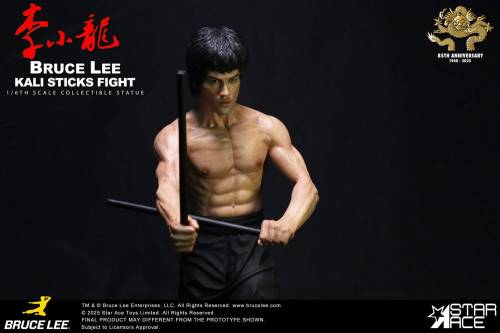Star Ace Toys Enter the Dragon - Bruce Lee - Kali Sticks Fight Normal Basement Version Statua 1/6