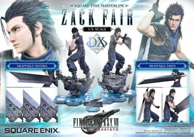 Square-Enix Final Fantasy VII Rebirth - Zack Fair - Zack Fair Deluxe Version 1/4 Statua