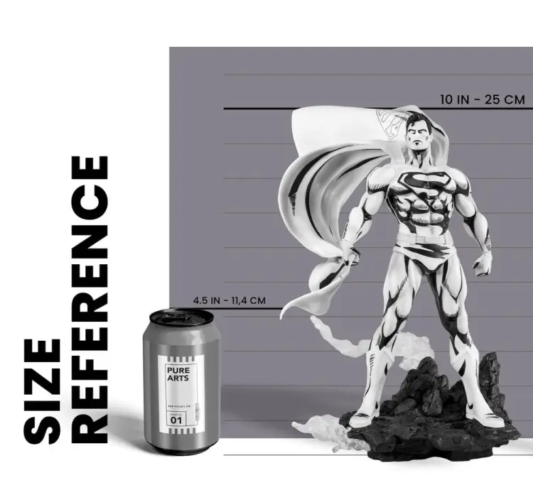 Pure Arts DC - Superman - Man of Steel PX SDCC 2024 Black & White Version