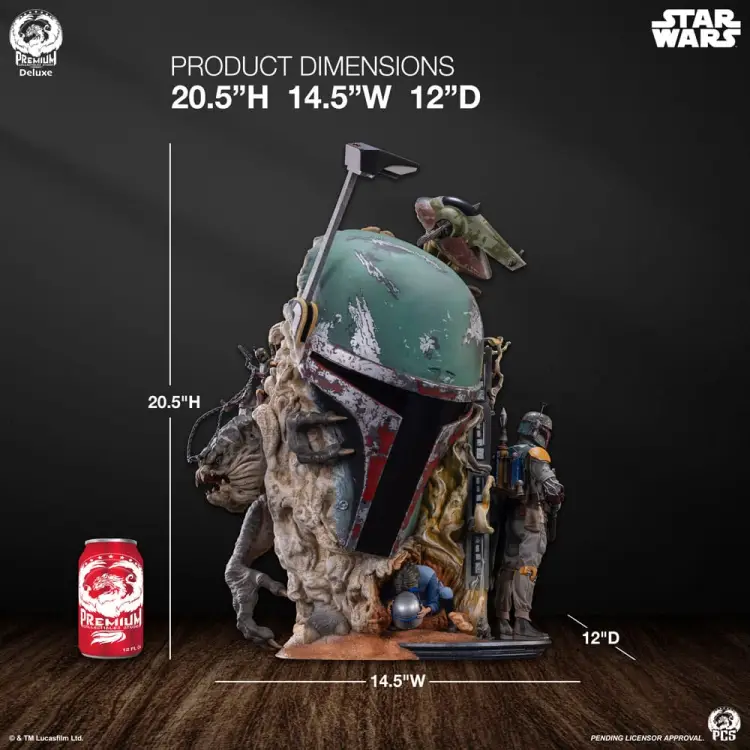 Premium Collectibles Studio Star Wars The Empire Strikes Back - Boba Fett - Popiersie Fine Art Deluxe Edition 50 cm