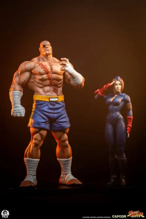 Premium Collectibles Studio Street Fighter - Sagat & Juli - Street Jam Statue Set 1/10 #24cm