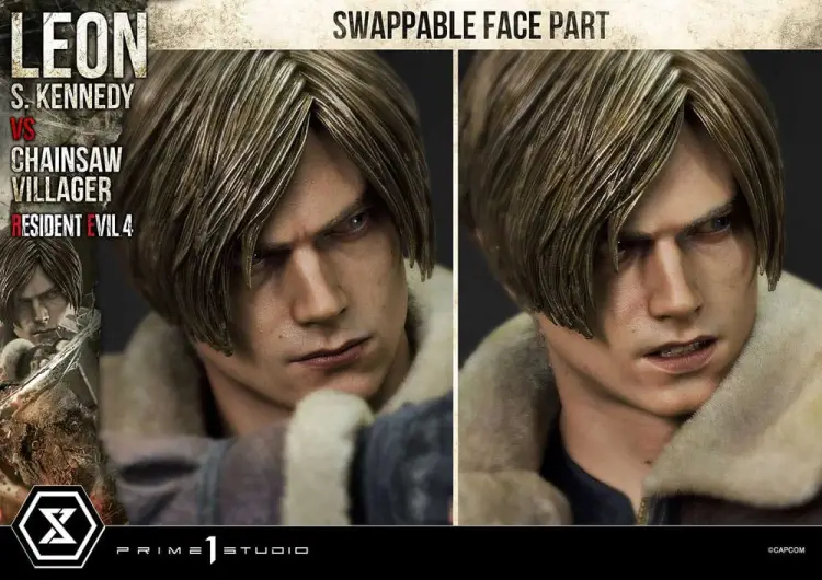 Prime 1 Studio Resident Evil 4 Ultimate Premium Masterline Series - Leon S. Kennedy vs. Chainsaw Man Bonus Ver. 1/4 76 cm