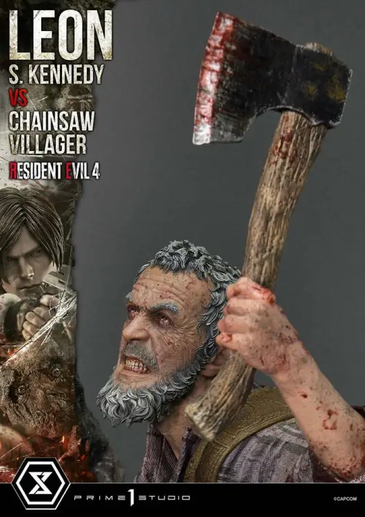 Prime 1 Studio Resident Evil 4 Ultimate Premium Masterline Series - Leon S. Kennedy vs. Chainsaw Man Bonus Ver. 1/4 76 cm