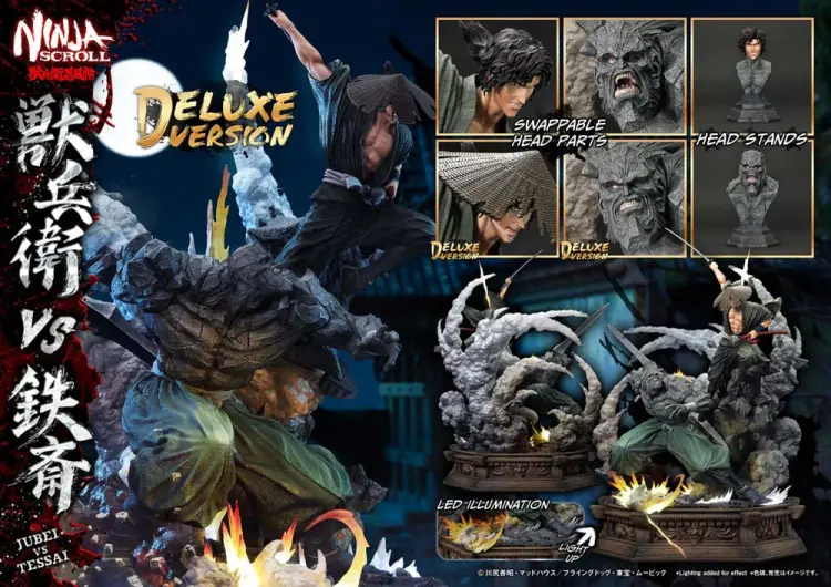 Prime 1 Studio Ninja Scroll - Jubei vs Tessai - Ultimate Premium Masterline Series Statue Deluxe Bonus Version 1/4 (101 cm)