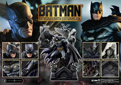 Prime 1 Studio DC Comics - Batman - Ultimate Premium Masterline Batman Rebirth Edition Black Deluxe Bonus Version 71 cm