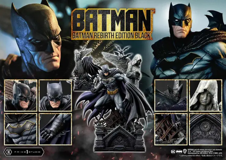 Prime 1 Studio DC Comics - Batman - Ultimate Premium Masterline Batman Rebirth Edition Black Deluxe Bonus Version 71 cm