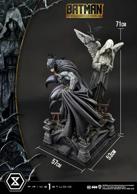 Prime 1 Studio DC Comics - Batman - Ultimate Premium Masterline Batman Rebirth Edition Black Deluxe Bonus Version 71 cm