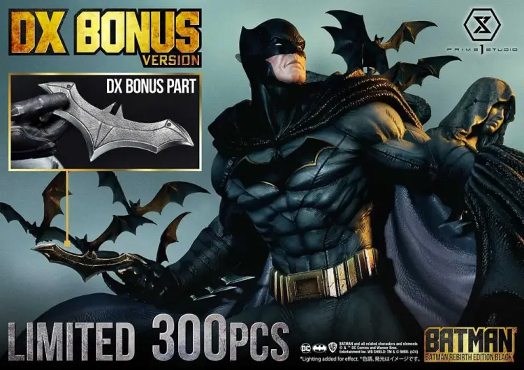 Prime 1 Studio DC Comics - Batman - Ultimate Premium Masterline Batman Rebirth Edition Black Deluxe Bonus Version 71 cm
