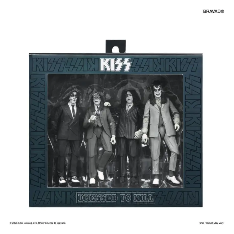 NECA KISS - Dressed to Kill Album Cover - Figurki Akcji 4-pak 18 cm