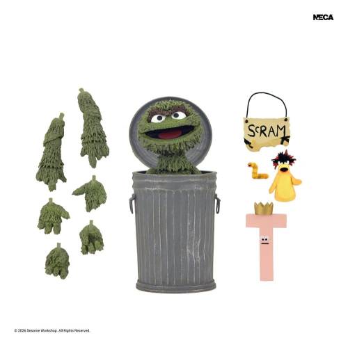 NECA Sesame Street - Oscar the Grouch - Ultimate Action Figure #18cm