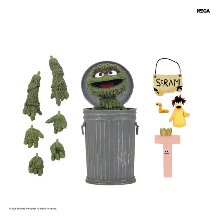 NECA Sesame Street - Oscar the Grouch - Ultimate Action Figure #18cm