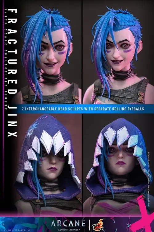 Hot Toys Arcane - Jinx Fractured 1/6 - Figurka Kolekcjonerska 28 cm