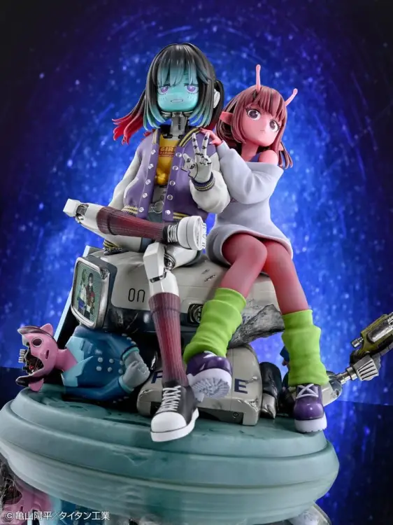 Medicos Entertainment - Milky Subway The Galactic Limited Express PVC Figures 2-Pack Chiharu & Makina 18 cm
