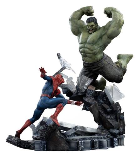 Iron Studios - Marvel Comics Art Scale Statue 1/10 Spider-Man vs Hulk 38 cm
