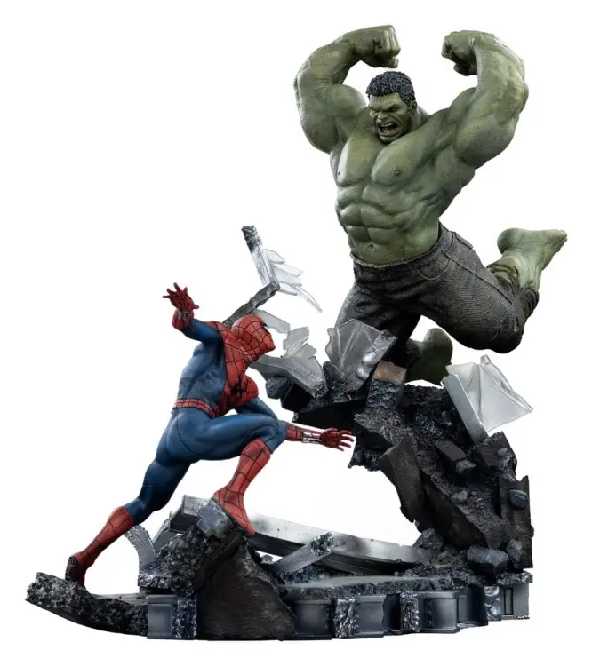 Iron Studios - Marvel Comics Art Scale Statue 1/10 Spider-Man vs Hulk 38 cm
