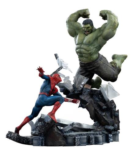 Iron Studios - Marvel Comics Art Scale Statue 1/10 Spider-Man vs Hulk 38 cm