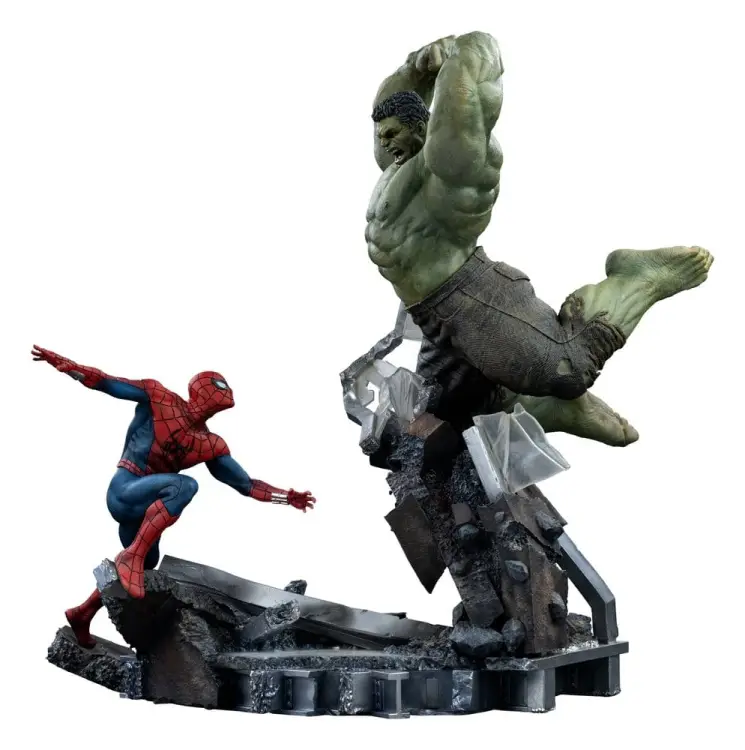 Iron Studios - Marvel Comics Art Scale Statue 1/10 Spider-Man vs Hulk 38 cm