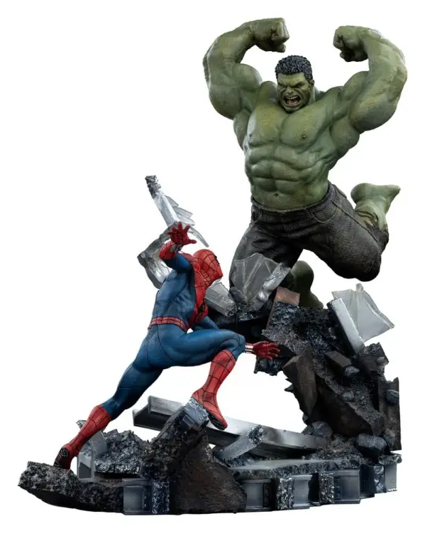 Iron Studios - Marvel Comics Art Scale Statue 1/10 Spider-Man vs Hulk 38 cm
